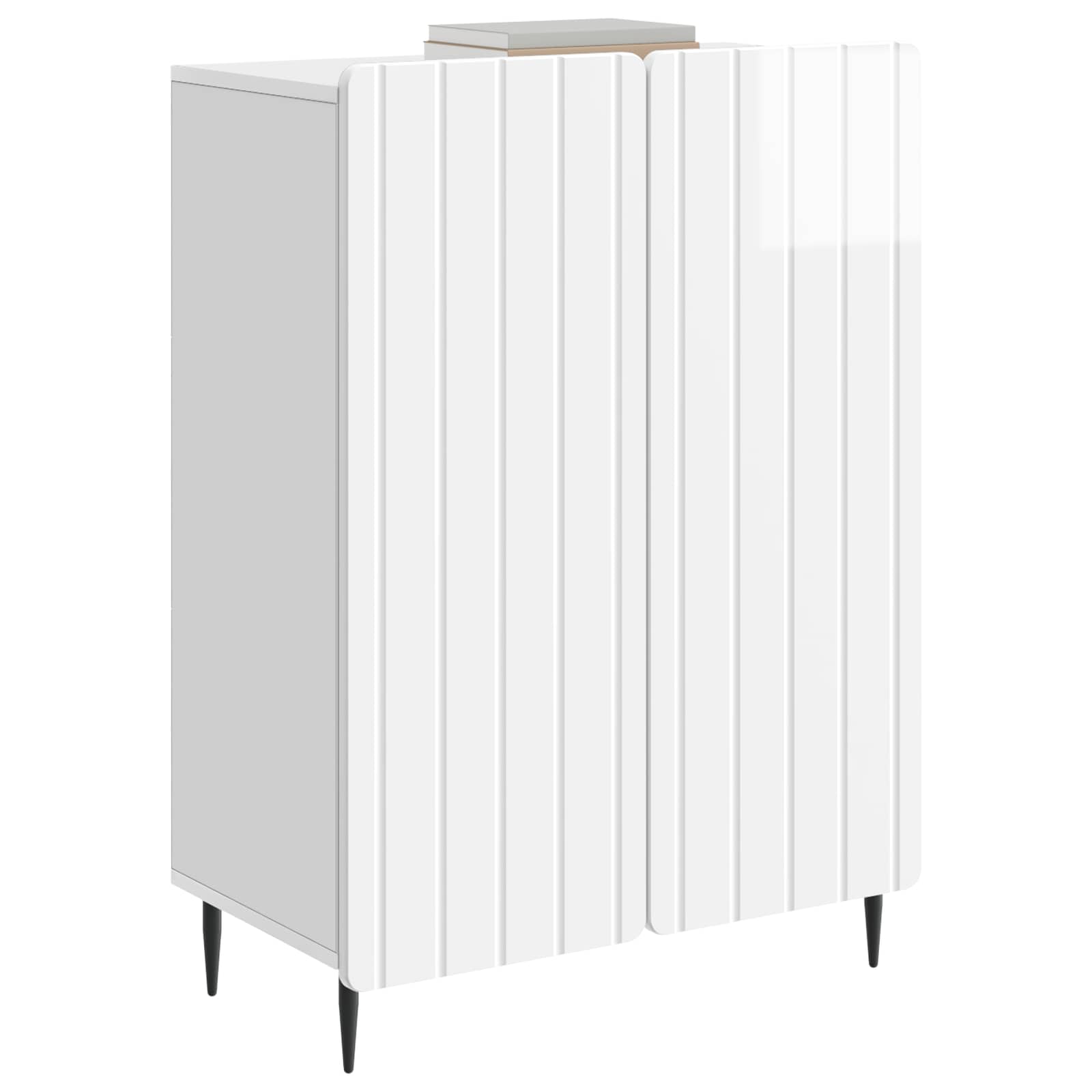 Buffet branco brilhante 66 x 34,5 x 92 cm derivados de madeira