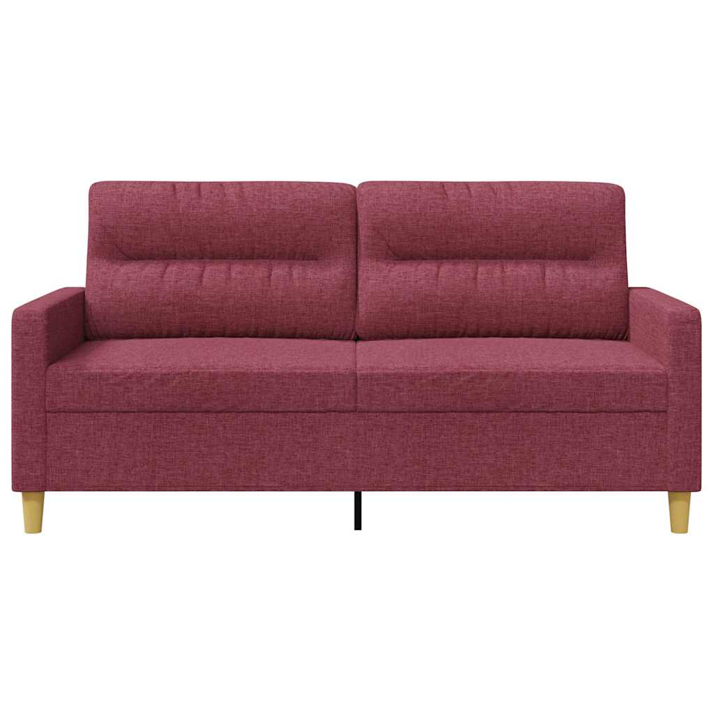 Sofá de 2 lugares tecido 140 cm vermelho tinto