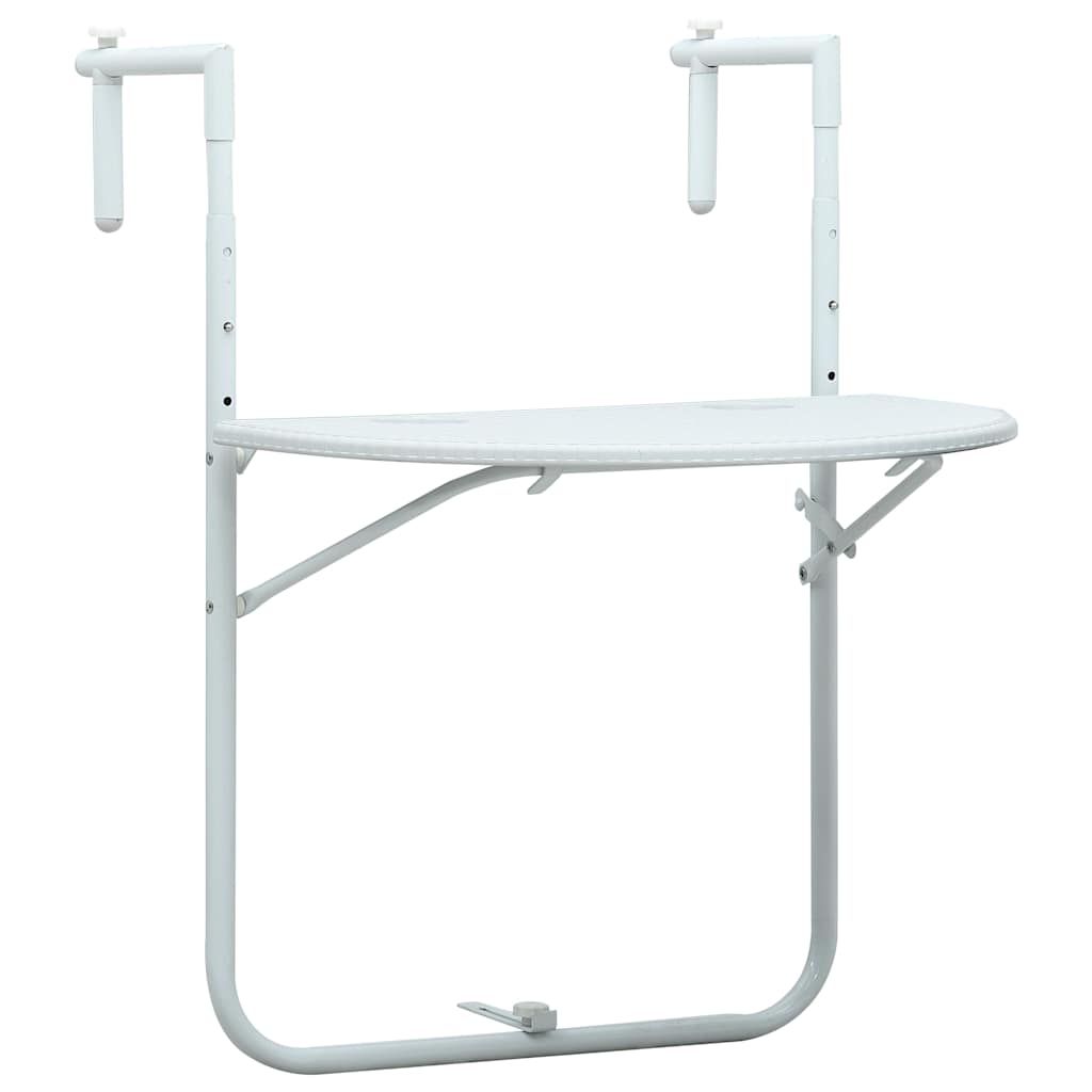 Mesa varanda pendurar 60x64x83,5cm plástico aspeto vime branco