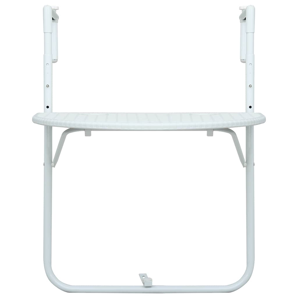 Mesa varanda pendurar 60x64x83,5cm plástico aspeto vime branco