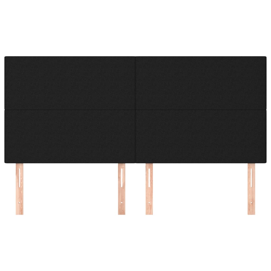 Cabeceira preta 160x5x118/128 cm tecido