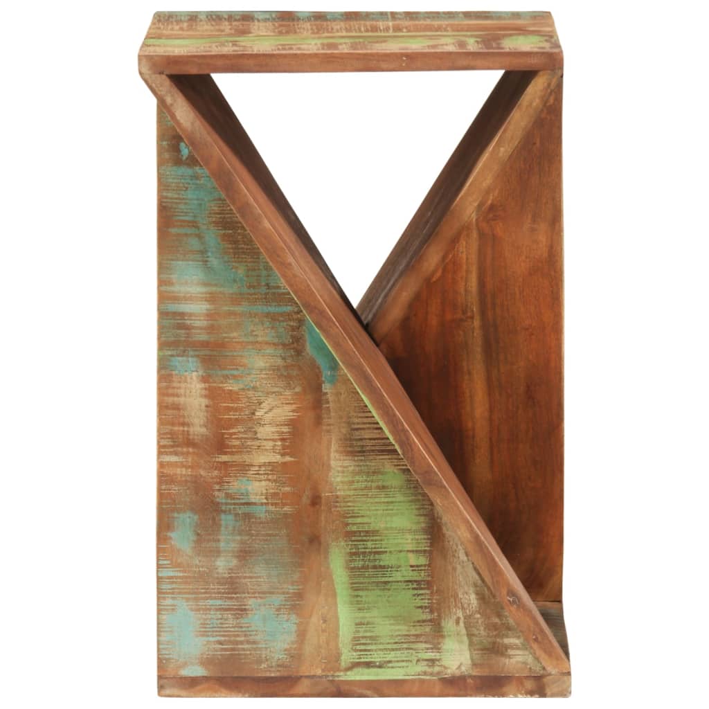 Mesa de apoio 35x35x55 cm madeira recuperada maciça