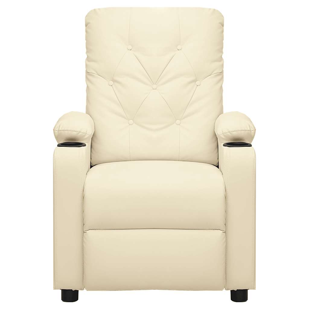 Cadeira de massagens couro artificial cor creme