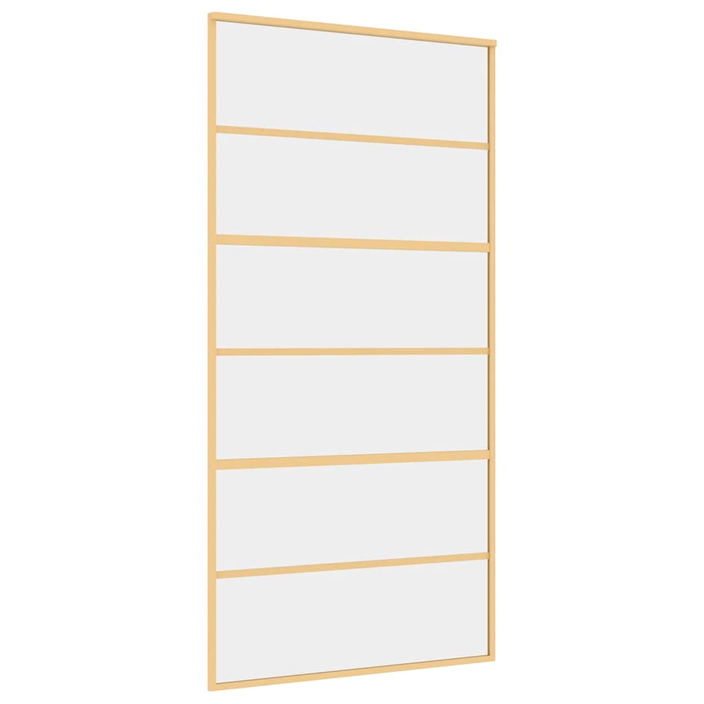 Porta deslizante 102,5x205 cm vidro esg/alumínio dourado