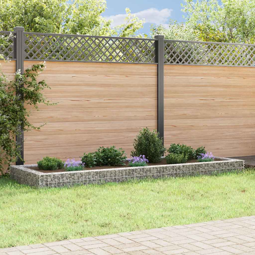Canteiro elevado/cesto gabião 300x100x20 cm aço galvanizado
