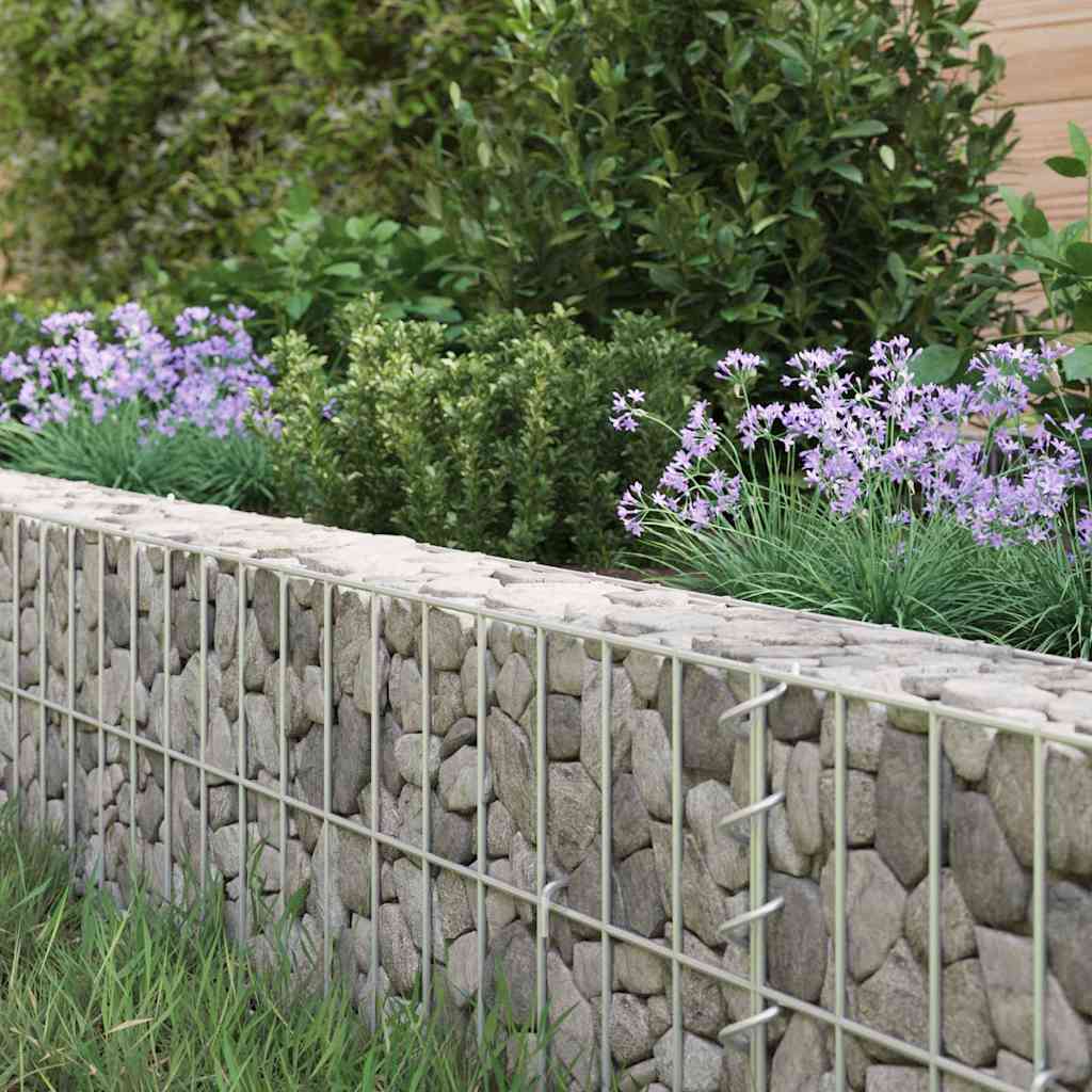 Canteiro elevado/cesto gabião 300x100x20 cm aço galvanizado