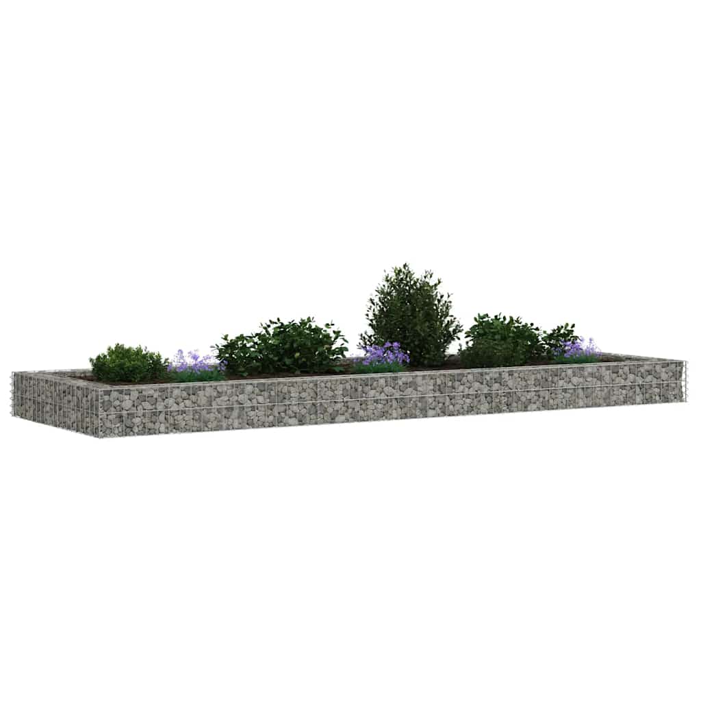 Canteiro elevado/cesto gabião 300x100x20 cm aço galvanizado