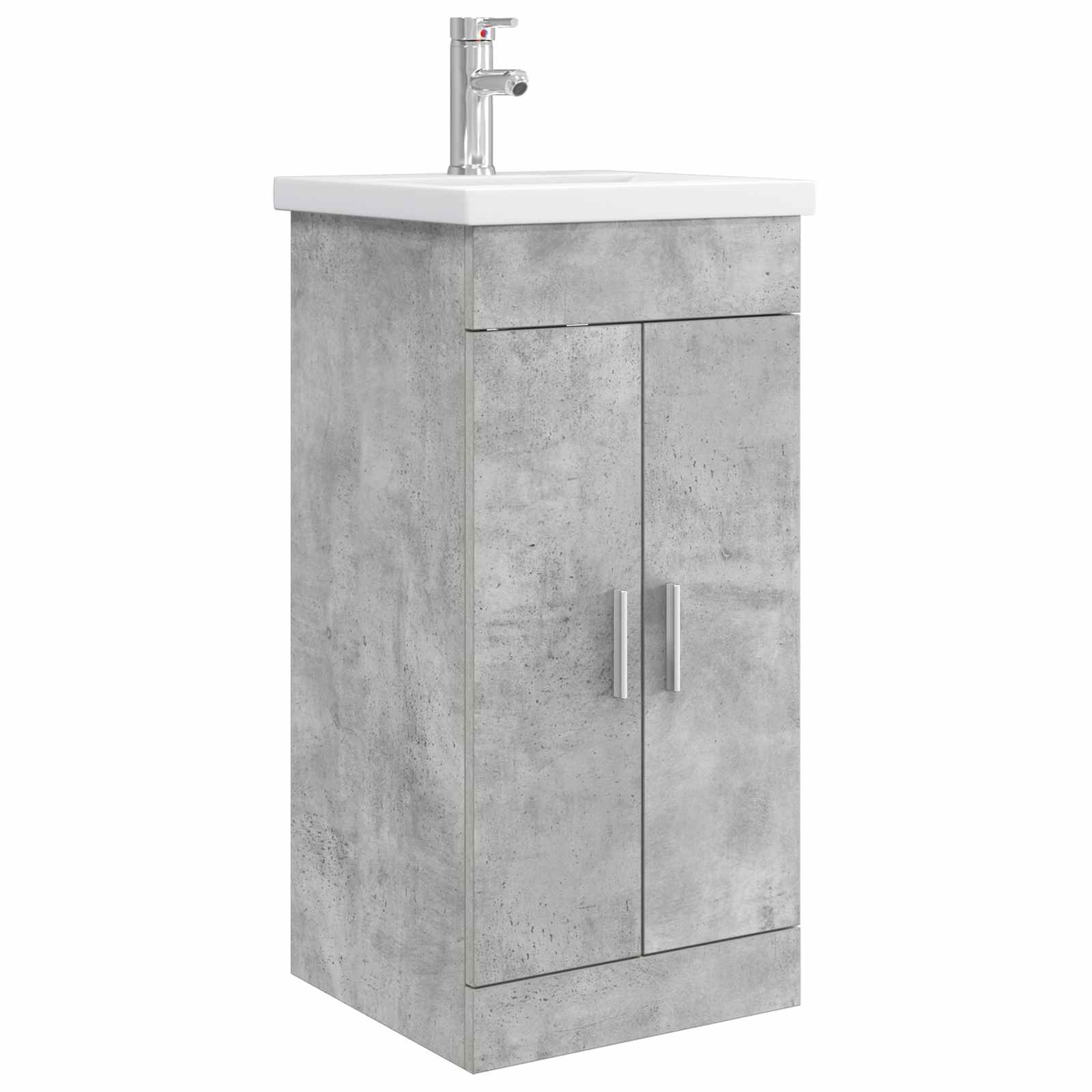 Gabinete de banheiro com pia cinzento cimento 42 x 40 x 84,5 cm