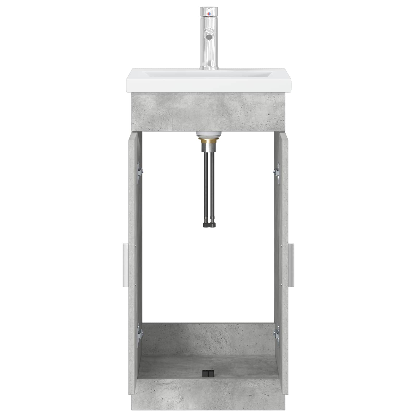 Gabinete de banheiro com pia cinzento cimento 42 x 40 x 84,5 cm