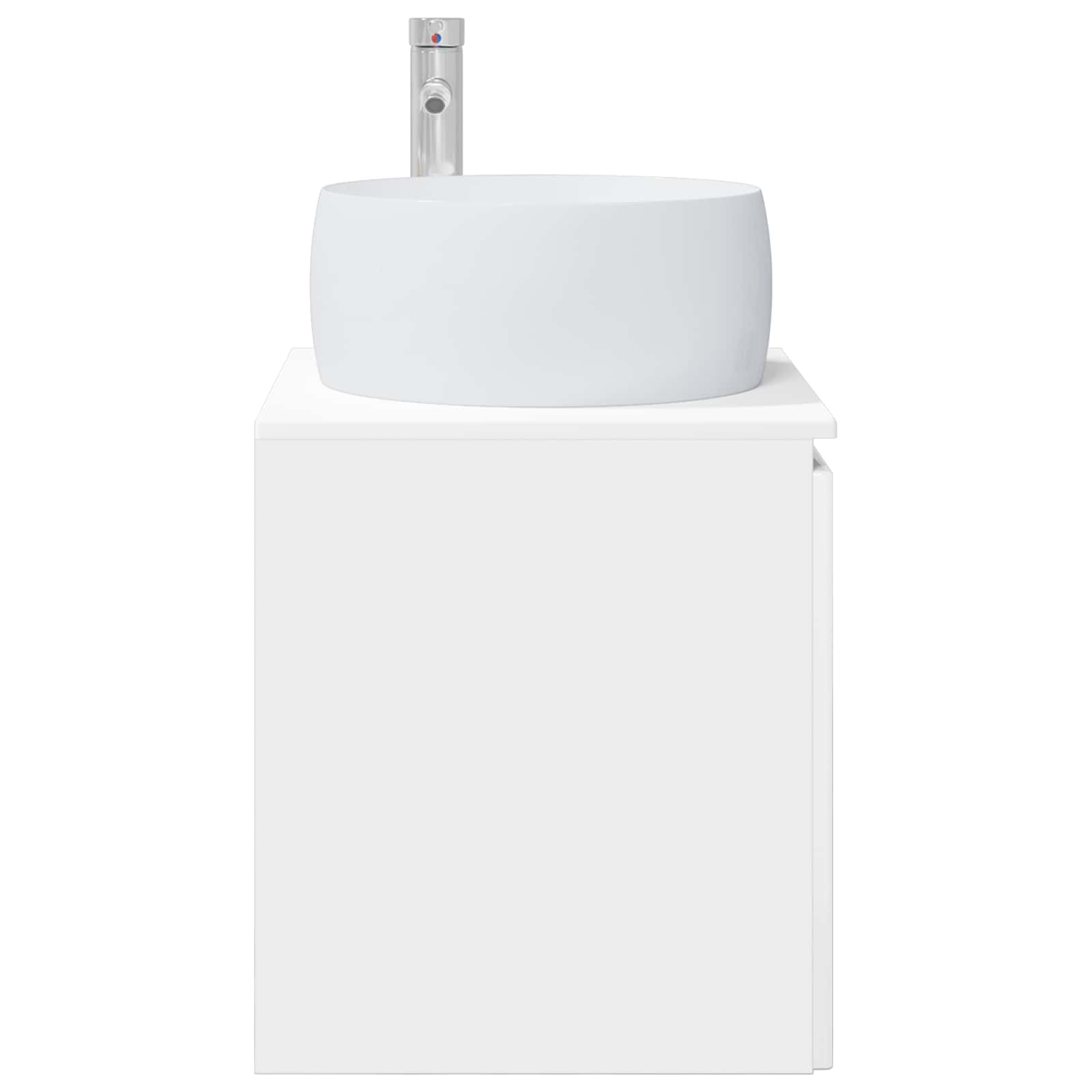 Vaidade com pia suspensa branco brilhante 49,5 x 44,5 x 66 cm