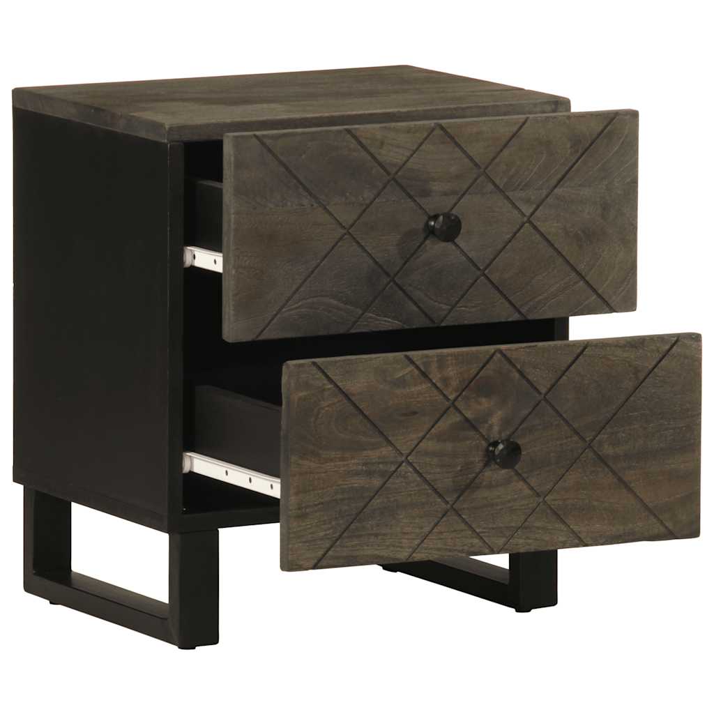 Mesa de cabeceira 40x33x46 cm madeira de mangueira maciça preto