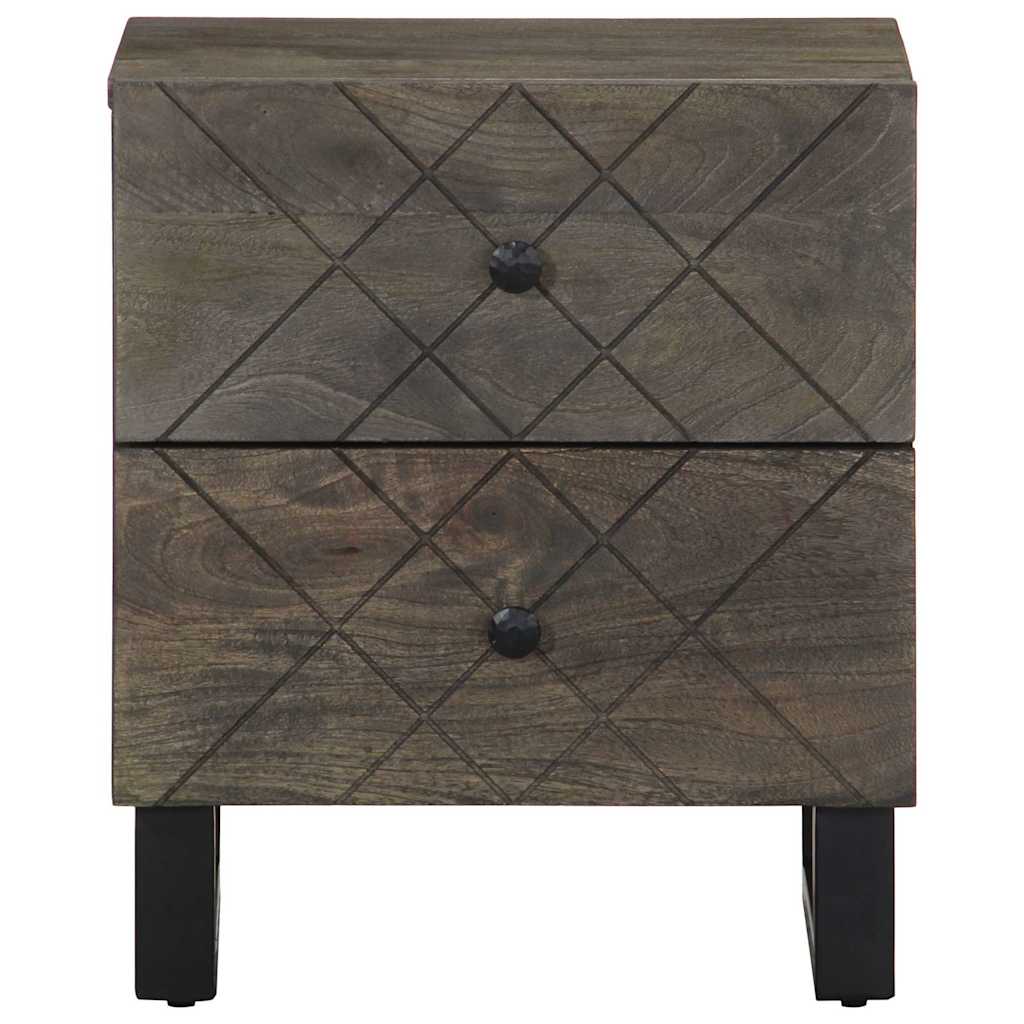 Mesa de cabeceira 40x33x46 cm madeira de mangueira maciça preto