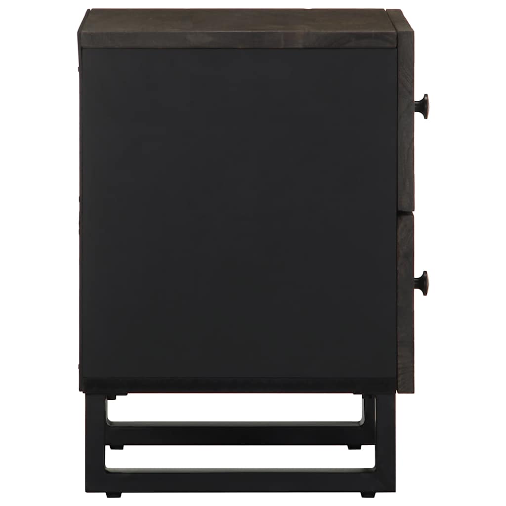 Mesa de cabeceira 40x33x46 cm madeira de mangueira maciça preto