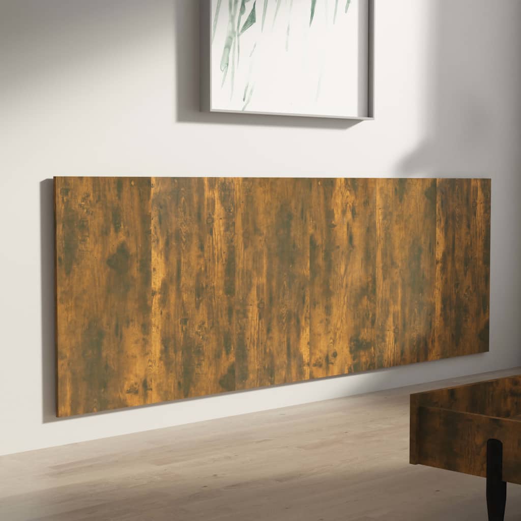 Cabeceira cama 240x1,5x80 cm derivados madeira carvalho fumado