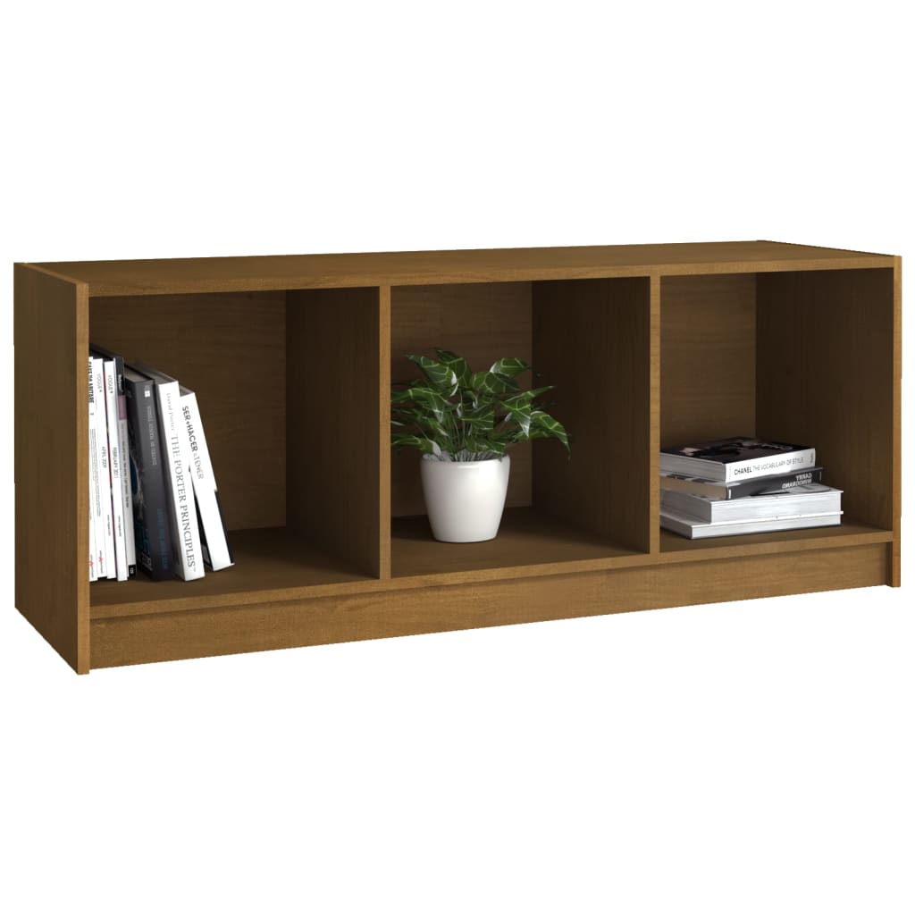 Móvel de TV 104x33x41 cm pinho maciço castanho mel