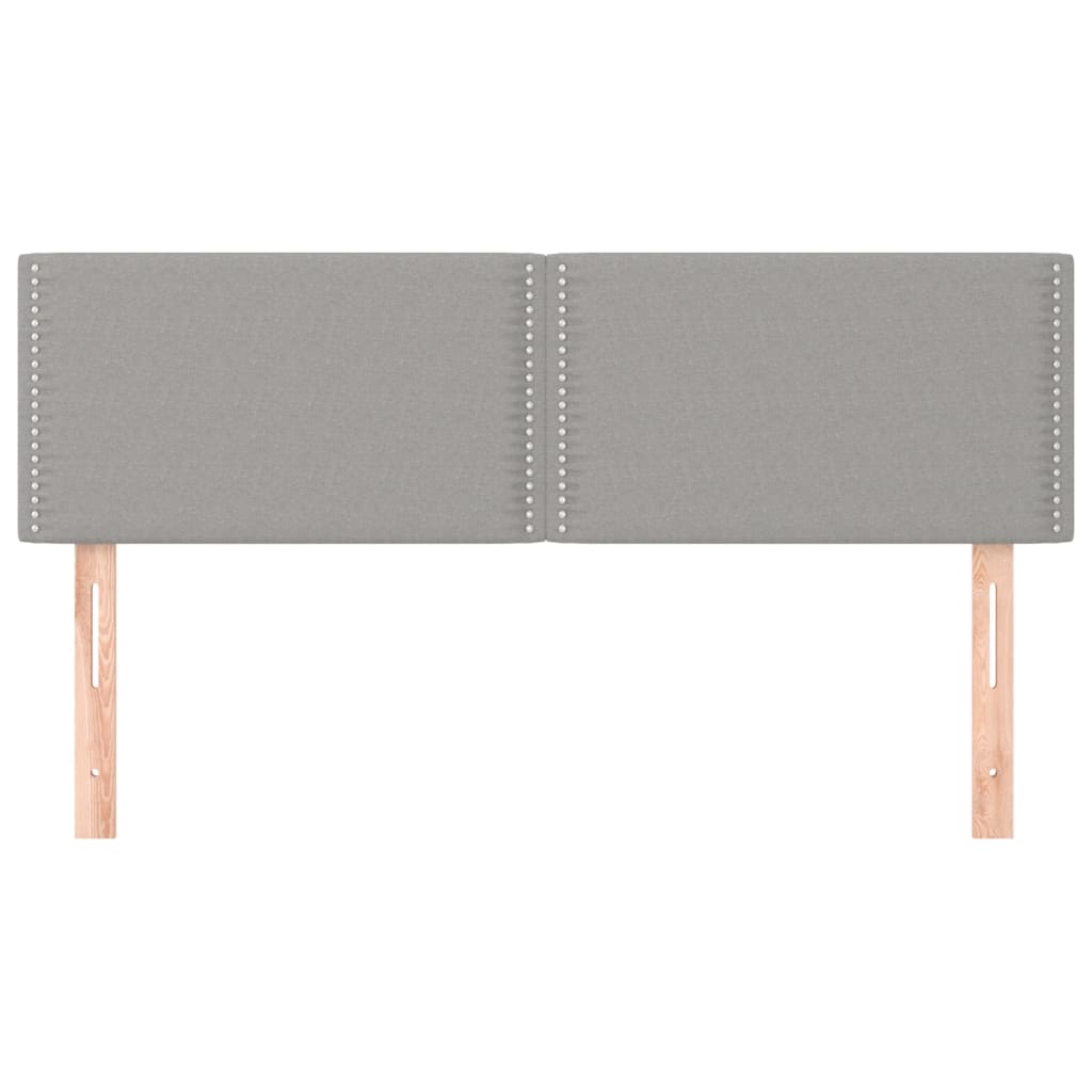 Cabeceiras cinzento-claro 144x5x78/88 cm tecido