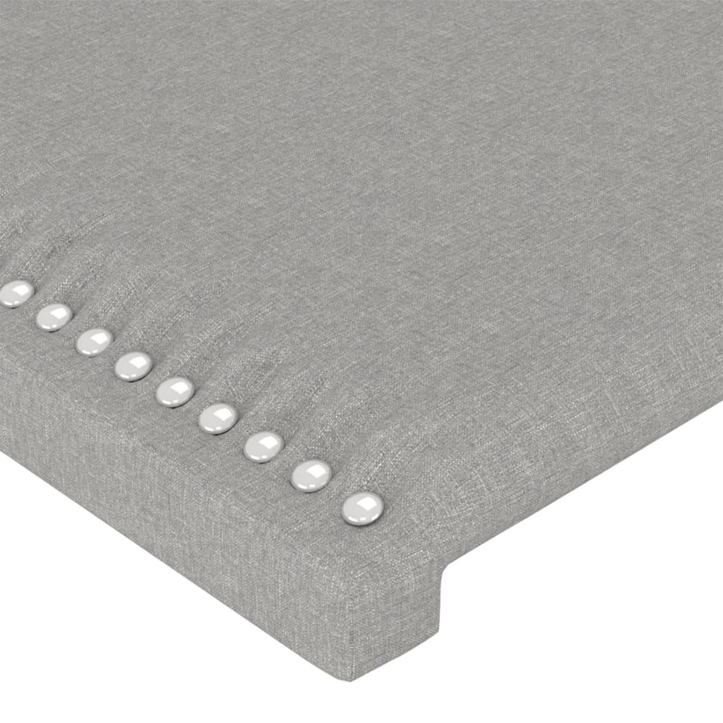 Cabeceiras cinzento-claro 144x5x78/88 cm tecido