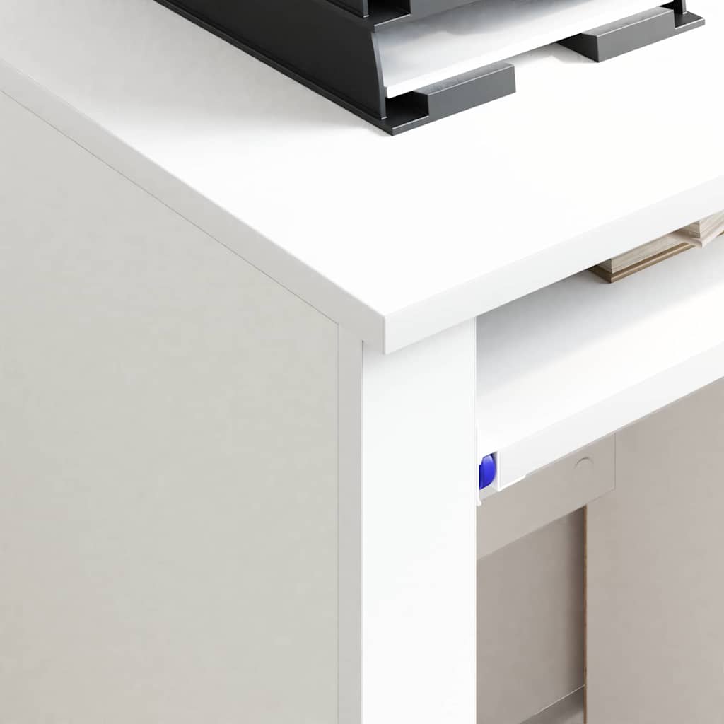Mesa com rodas branco derivados de madeira 91 x 50 x 77 cm