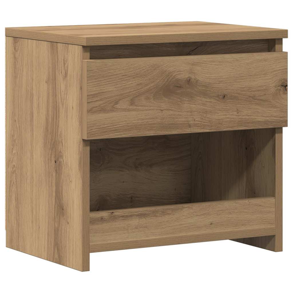 Mesa cabeceira 40x30x39 cm derivados madeira carvalho artisiano