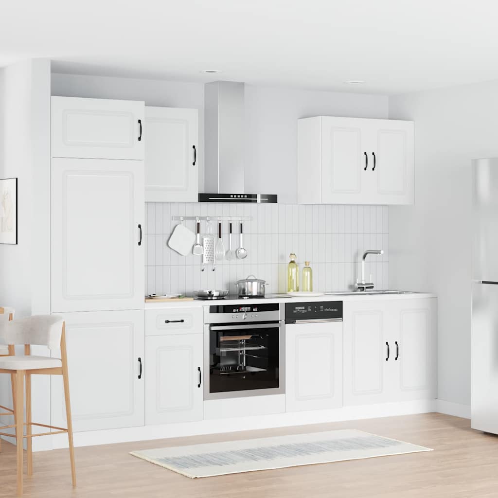7 Peças armário de cozinha conjunto kalmar branco