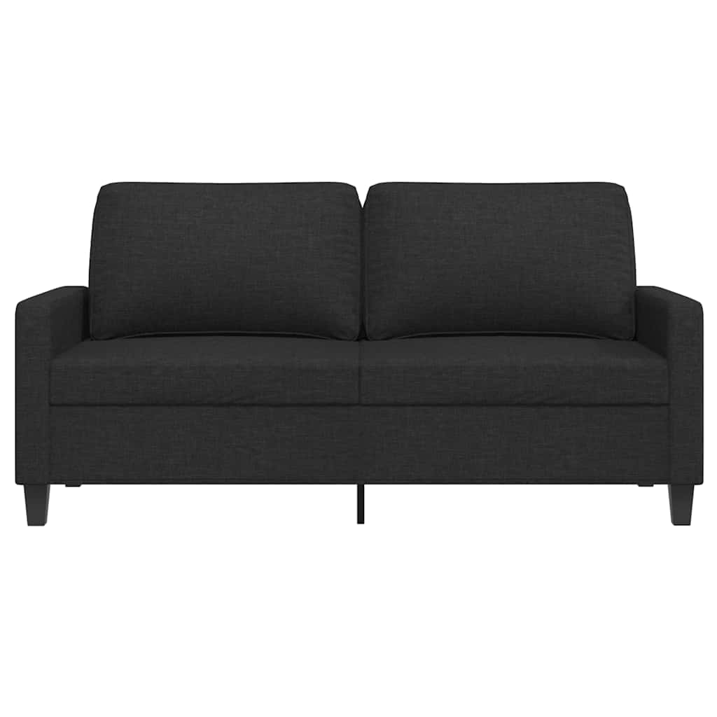 Sofá de 2 lugares tecido 140 cm preto