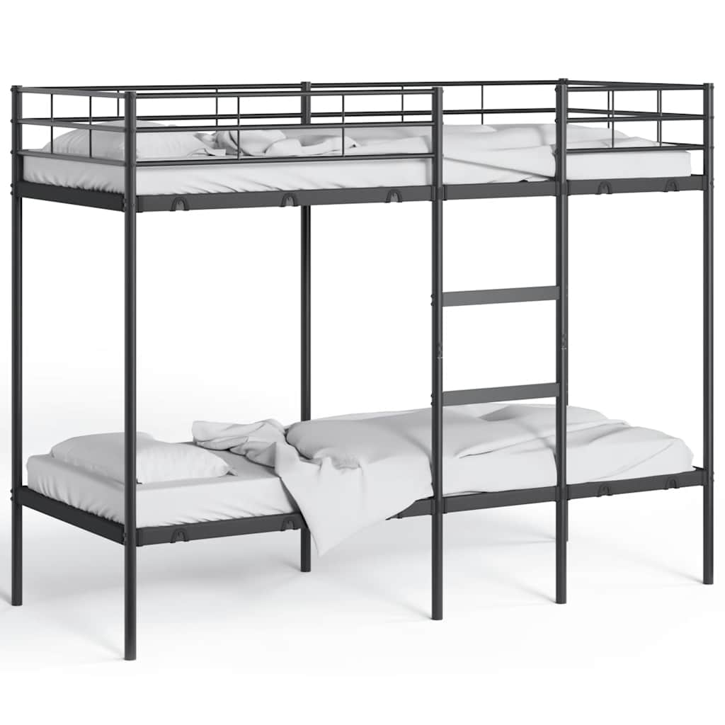 Beliche sem colchão 75x190 cm aço preto