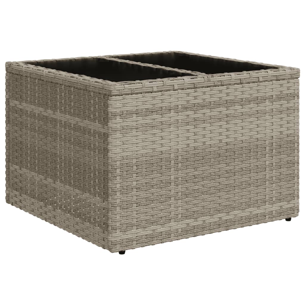 Conjunto de sofá de jardim com 11 peças e almofadas em rattan sintético cinza