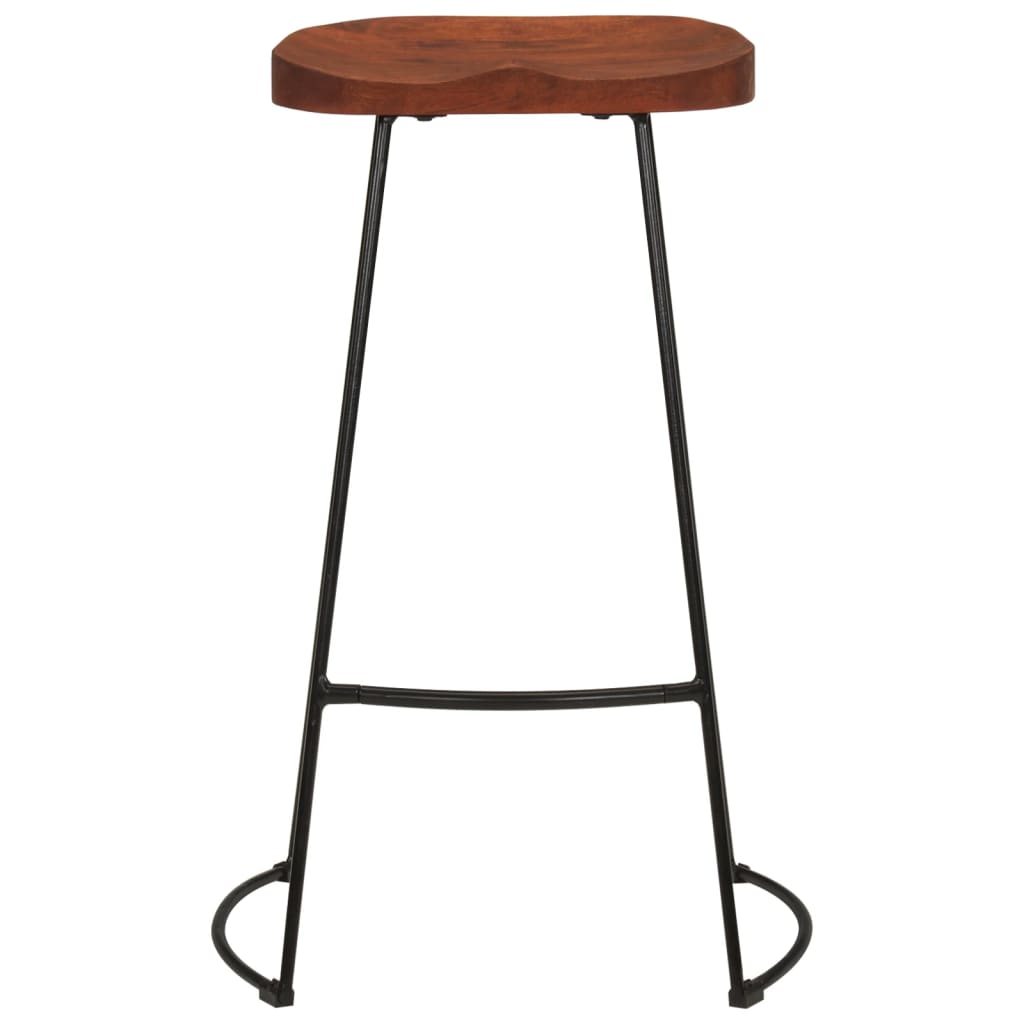 Bancos de bar gavin 2pcs 50x40x78cm madeira de mangueira maciça