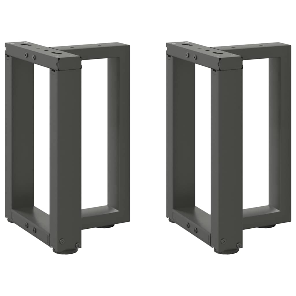 Pés para mesa de centro em forma de t, 2 peças, antracite, 28x25x(42-43) cm, aço