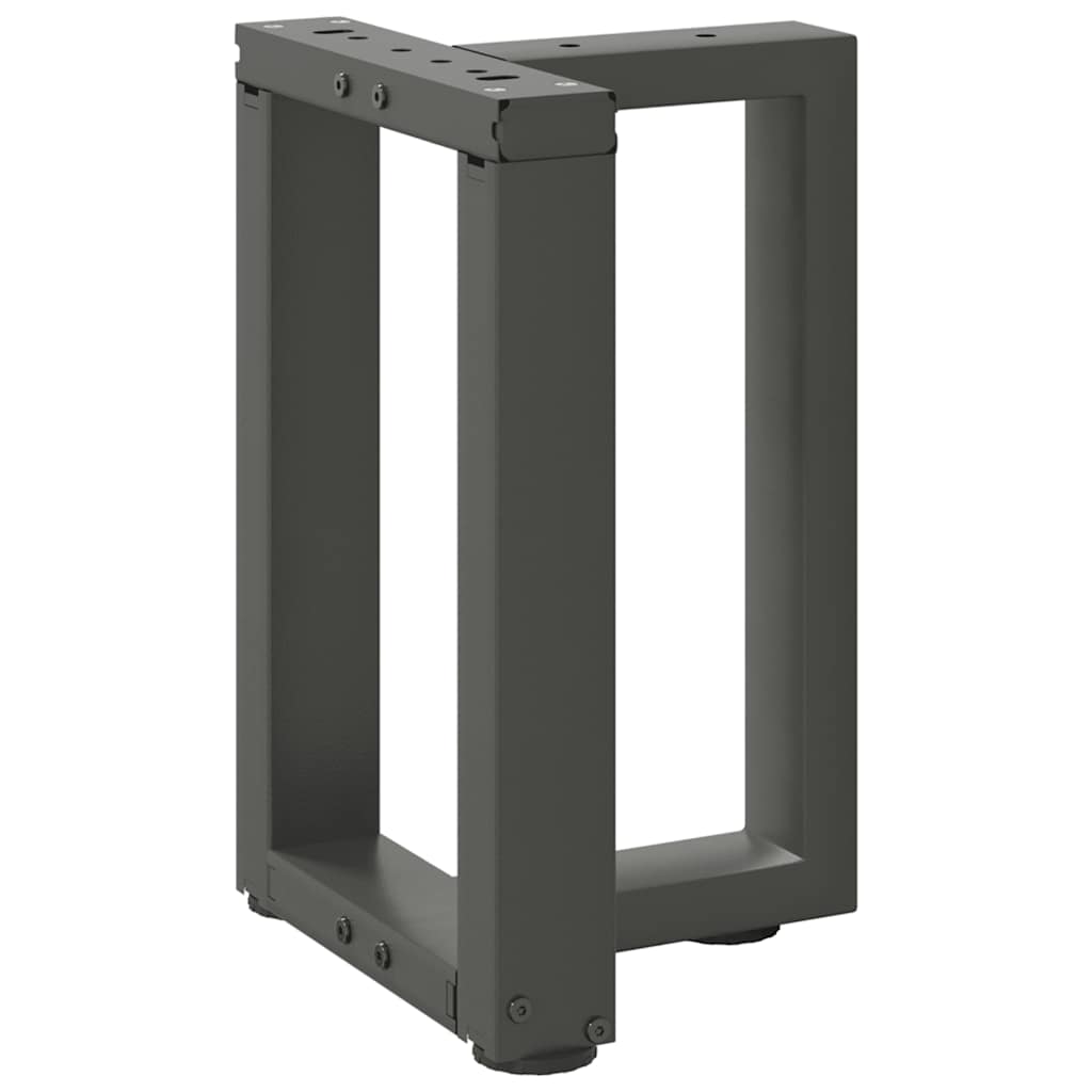 Pés para mesa de centro em forma de t, 2 peças, antracite, 28x25x(42-43) cm, aço