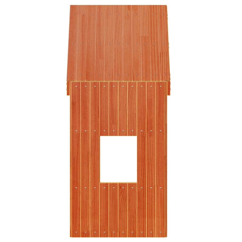 Telhado cama infantil 60x89x134,5 cm pinho maciço castanho-mel