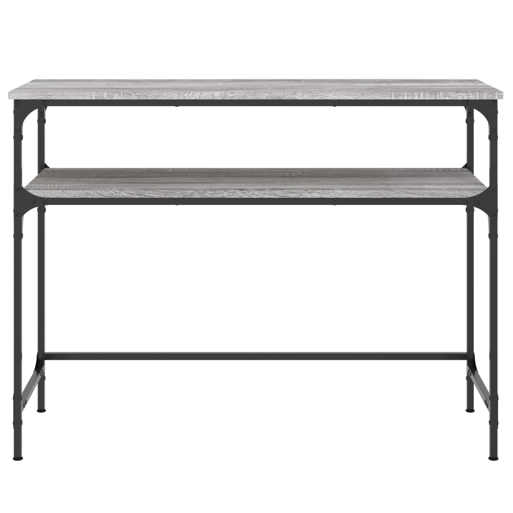 Mesa consola 100x35,5x75cm derivados de madeira cinzento sonoma