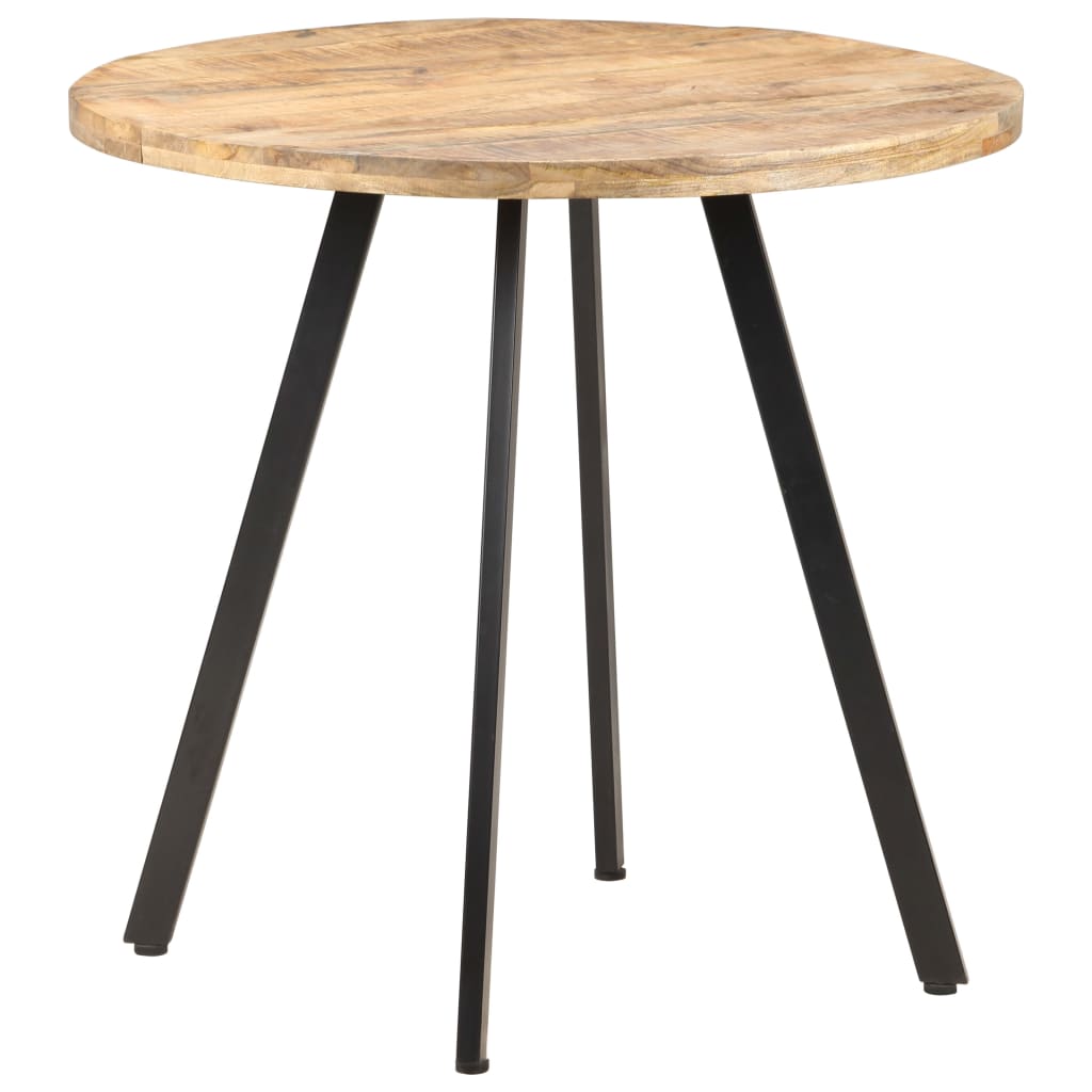 Mesa de jantar 80 cm madeira de mangueira áspera