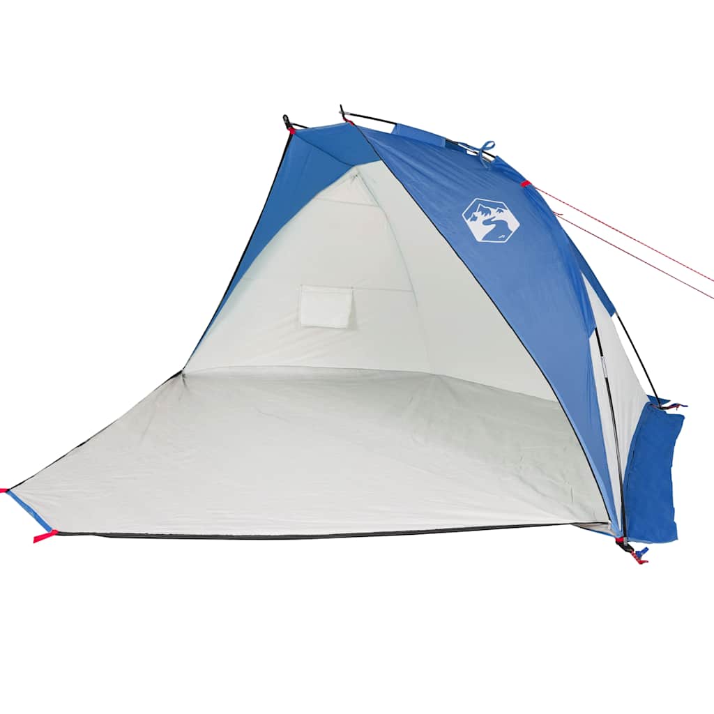 Tenda de praia 268x223x125 cm poliéster 185t azul-ciano