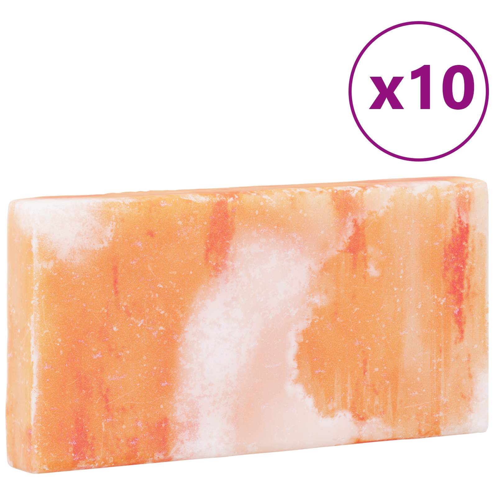 Pedras de sal 10 unid. rosa 20 x 2,5 x 10 cm sal de rocha
