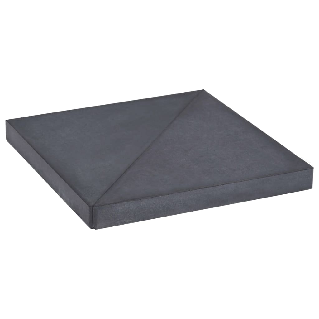 Base para guarda-sol quadrada em granito 15 kg preto