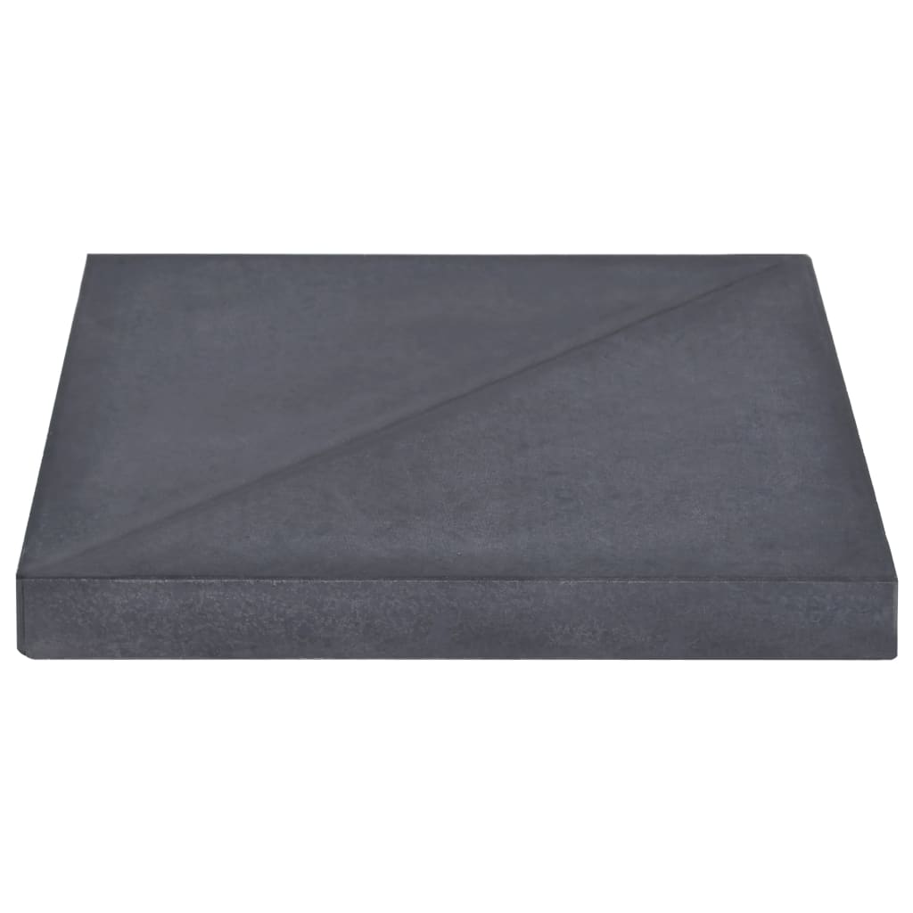 Base para guarda-sol quadrada em granito 15 kg preto
