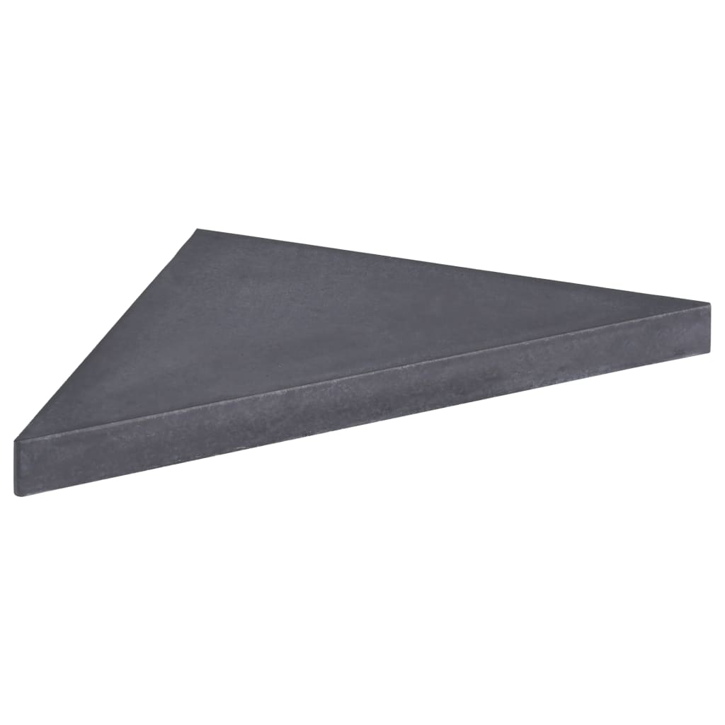 Base para guarda-sol quadrada em granito 15 kg preto