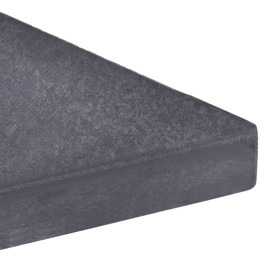 Base para guarda-sol quadrada em granito 15 kg preto