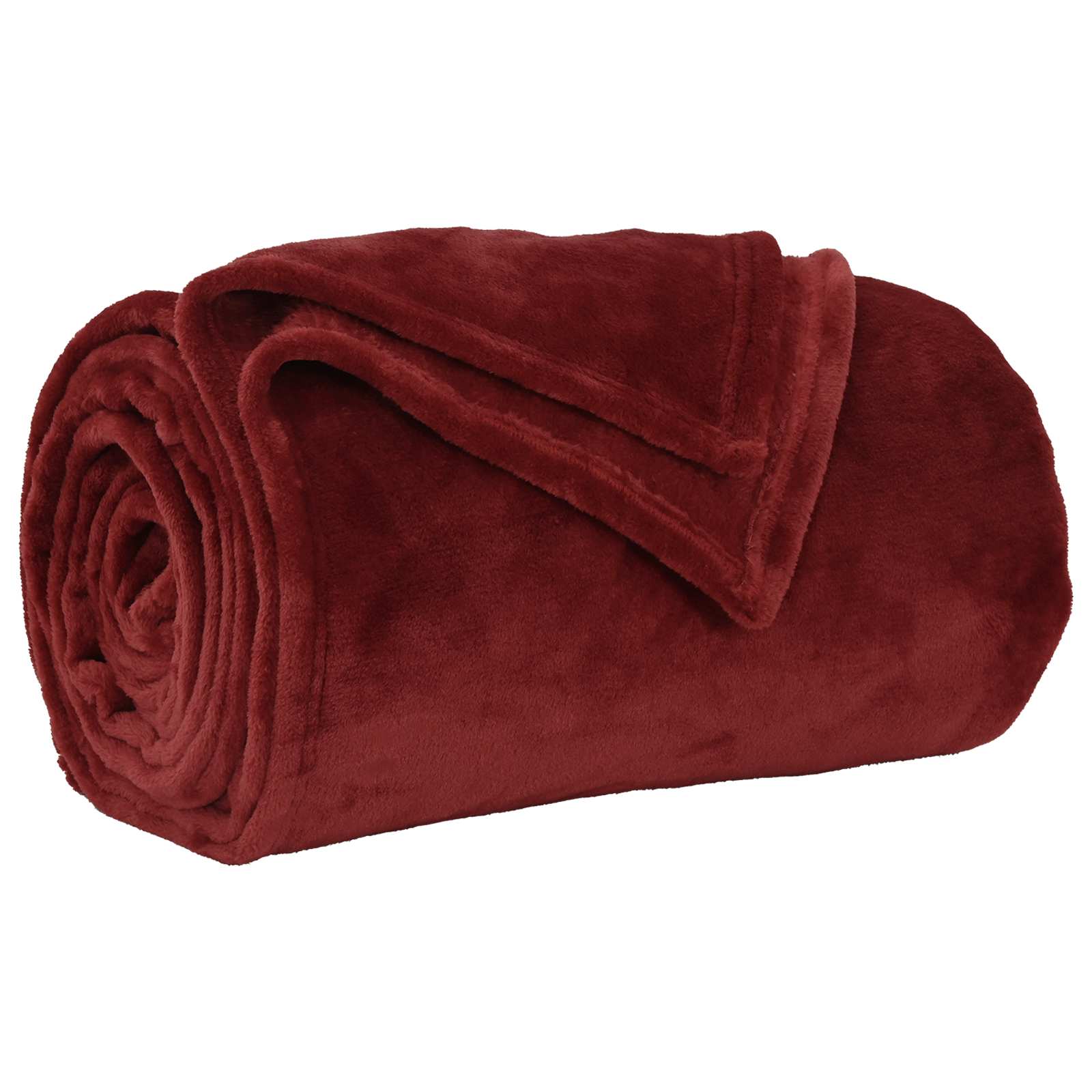 Cobertor vermelho bordeaux 220 x 240 cm lã