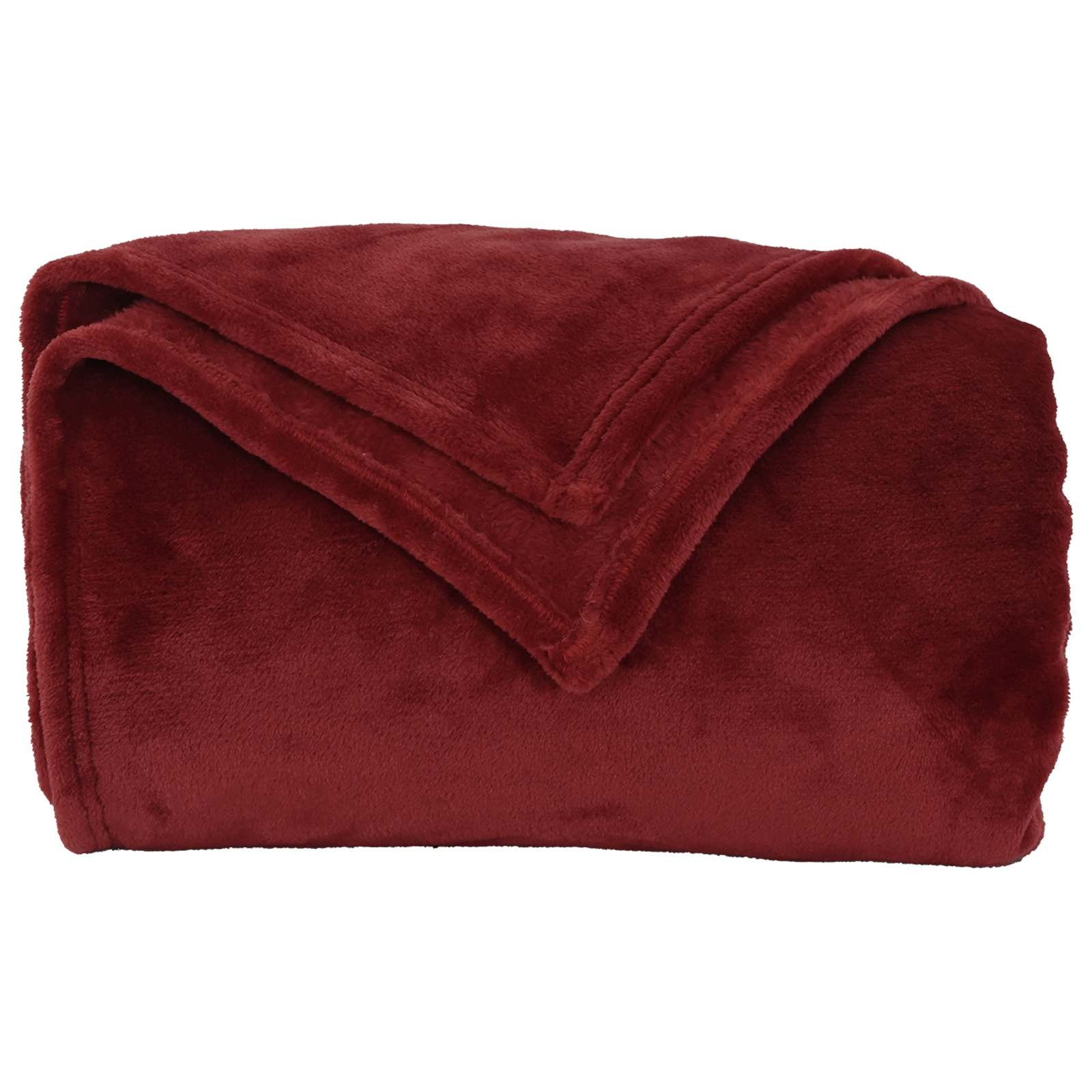 Cobertor vermelho bordeaux 220 x 240 cm lã