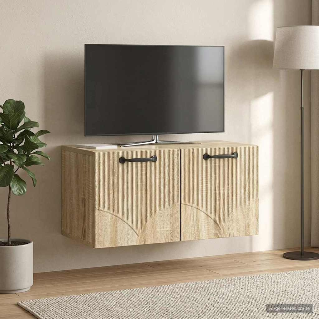 Gabinete de TV de parede carvalho sonoma 59,5 x 31 x 30 cm
