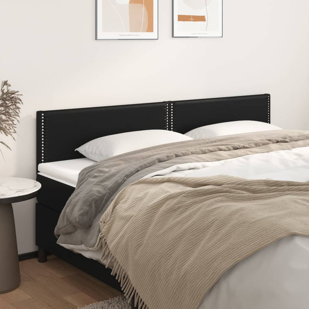 Cabeceiras preto 180x5x78/88 cm couro artificial