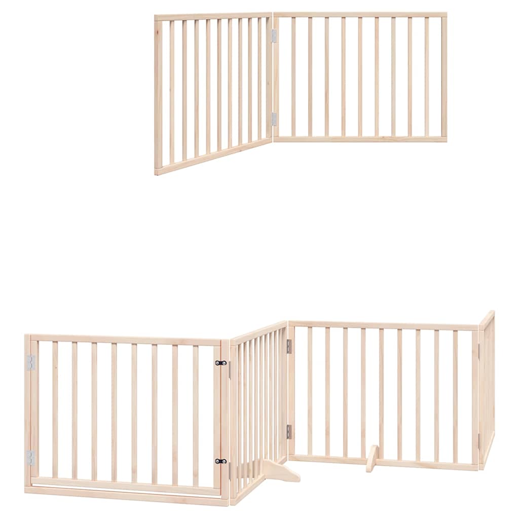 Portão para cães com porta dobrável 10 painéis 800 cm álamo
