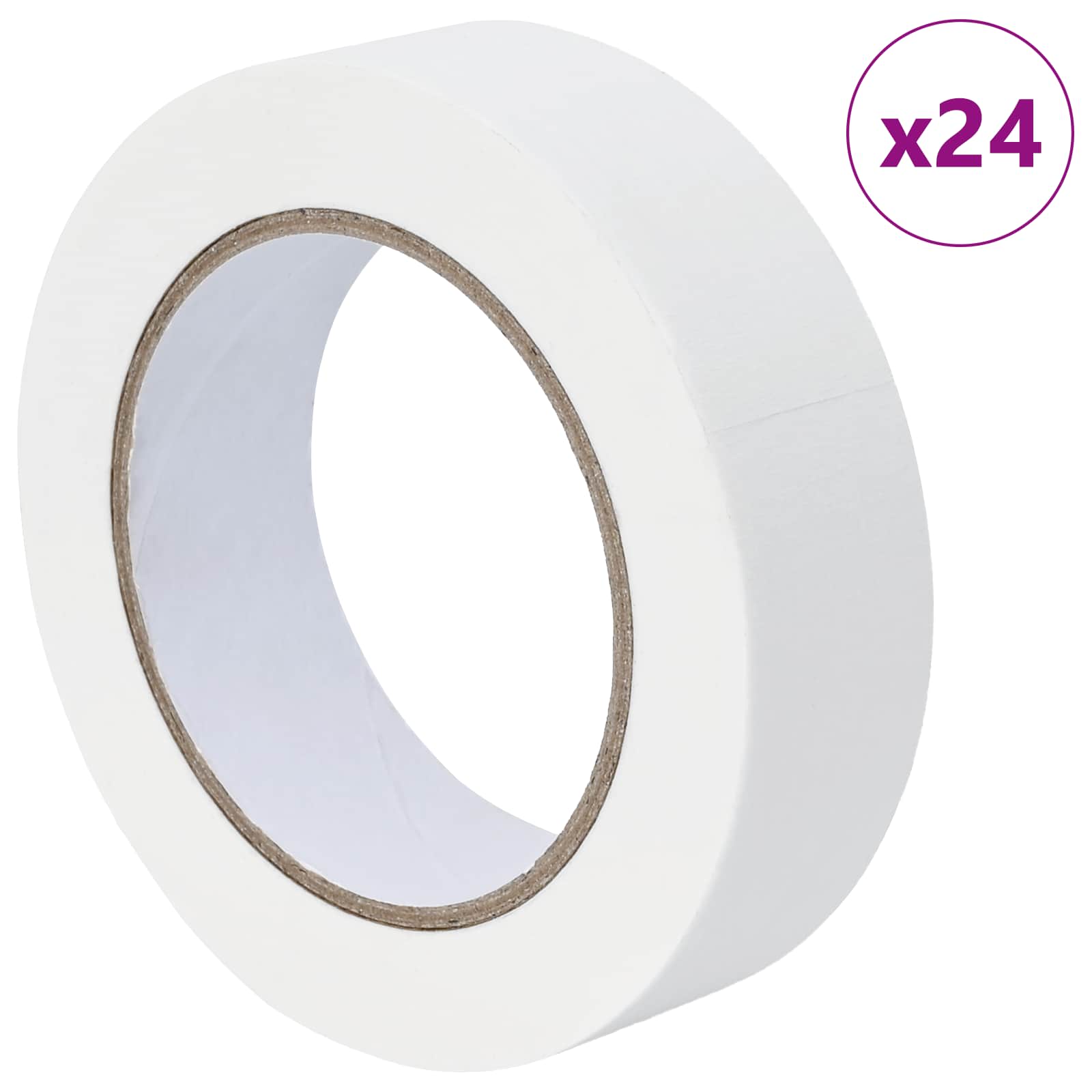 Fitas de máscara para pintores 24 unid. branco 30mm x 50m papel