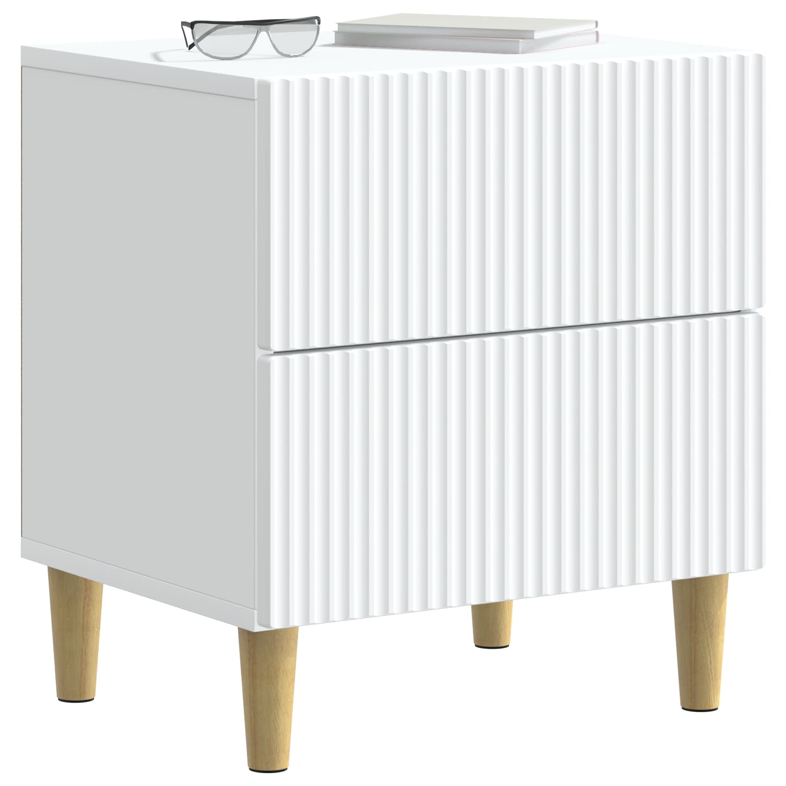 Armário de cabeceira com gaveta branco 43 x 34,5 x 48 cm