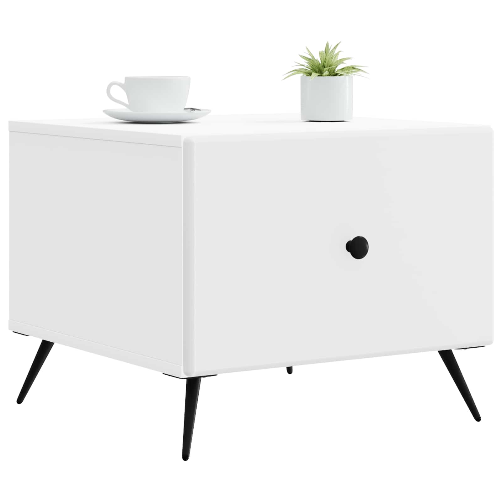 Mesa de centro branco 49 x 50 x 40 cm derivados de madeira