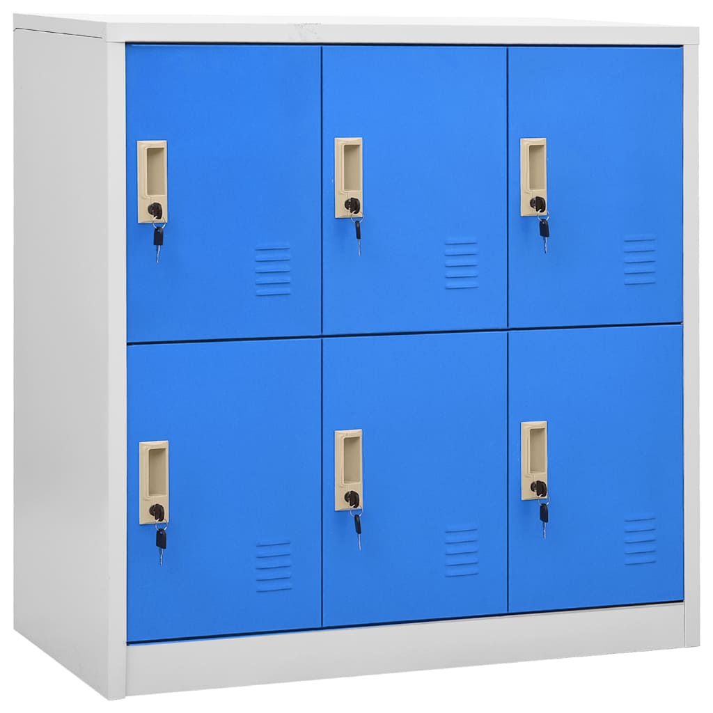 Cacifos 5 pcs 90x45x92,5 cm aço cinzento-claro e azul