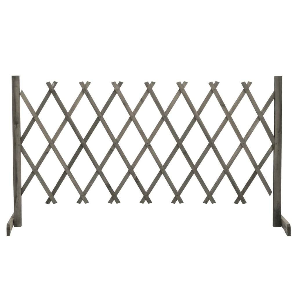 Vedação em treliça para jardim 150x80 cm abeto maciço cinzento
