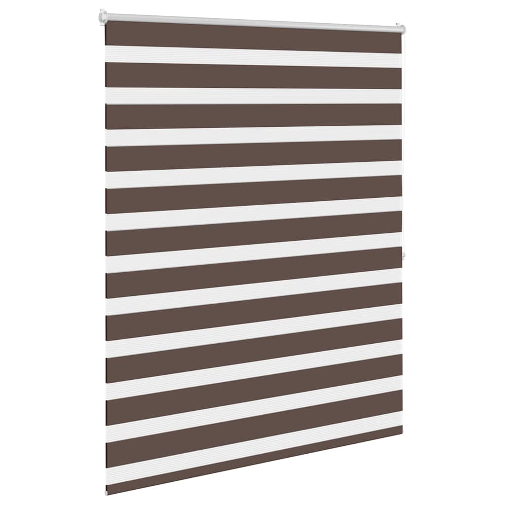 Cortina zebra 140,9x175 cm, largura do tecido 136,7 cm, cor café